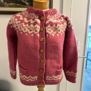 Cozy Pink Knit Kids Jacket